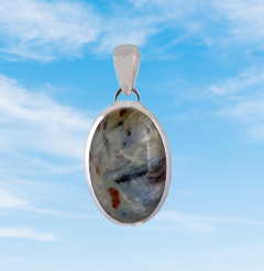 Kyanite gemstone with 925 sterling silver handmade pendant