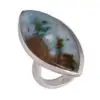 Gem Silica Natural Gemstone Ring with 925 Sterling Silver Bezel set Work Nickel free and Skin friendly