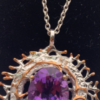 High Quality Amethyst Gemstone Pendant Mounted with 925 Sterling Silver and Touch of Copper Nickel free and Skin friendly Material